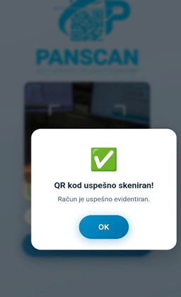 PanScan – uspešno skeniran račun