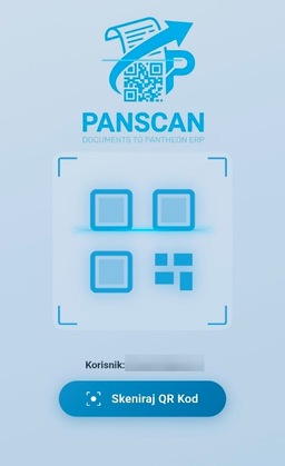 PanScan mobilna aplikacija – početni ekran